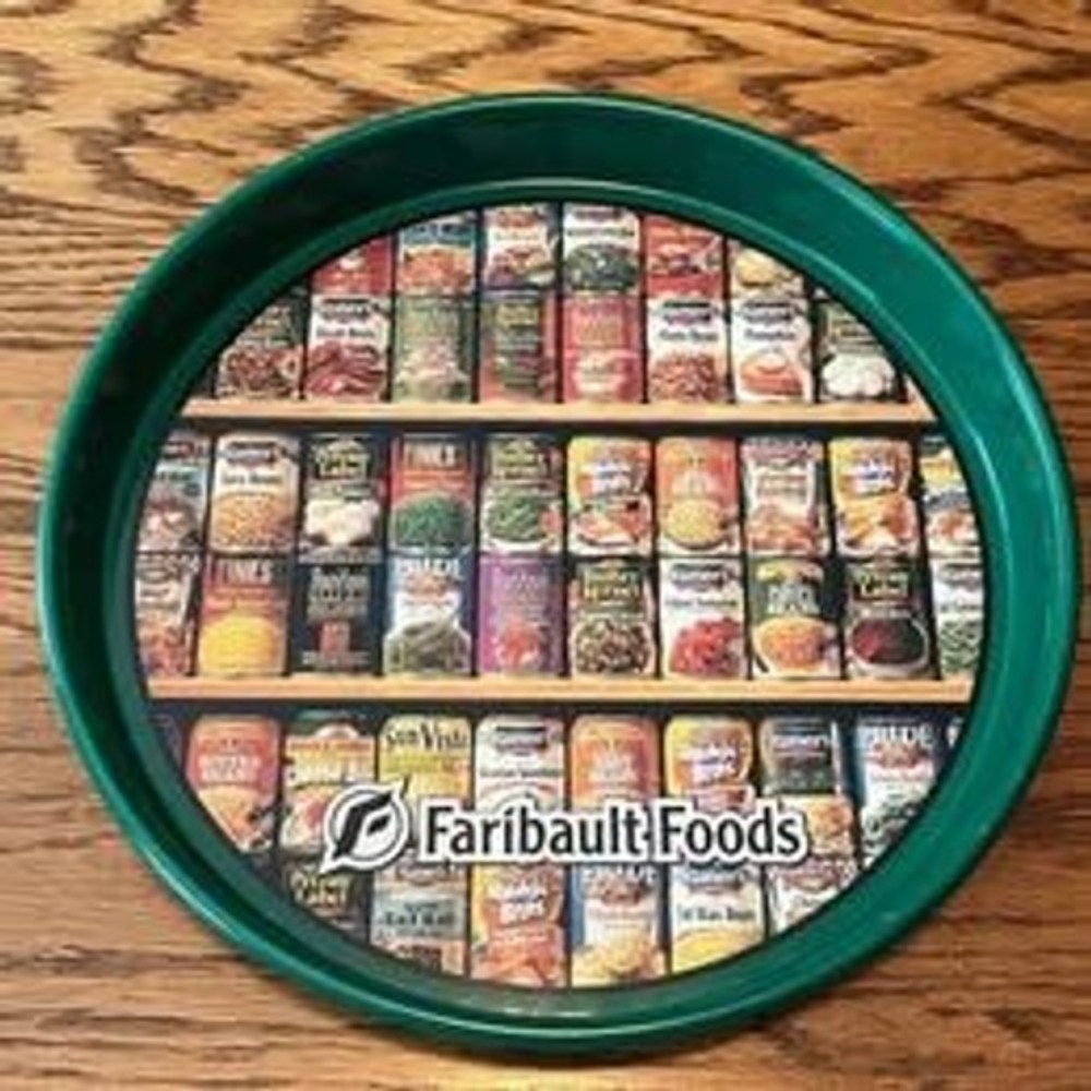 Vintage Faribault Foods Vegetables Advertising Serving Food Beverage Beer Tray